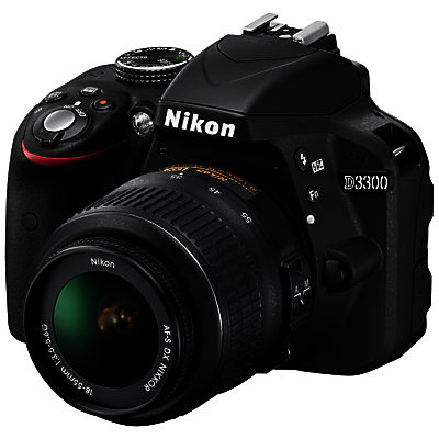 Nikon D3300 Digital SLR Camera with 18-55mm Lens, HD 1080p, 24.2MP, Optical ViewFinder, 3 LCD Monitor, Black